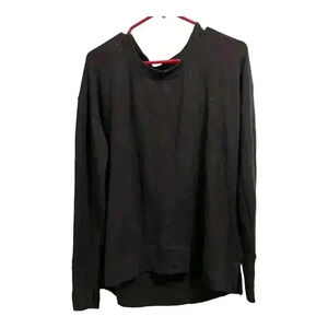 Athleta Women's Black Long Sleeve Pullover Shirt Size M Casual